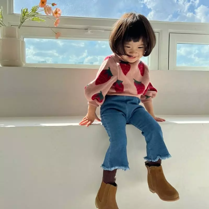 Color - Korean Children Fashion - #kidsstore - Peach Denim Jeans - 10