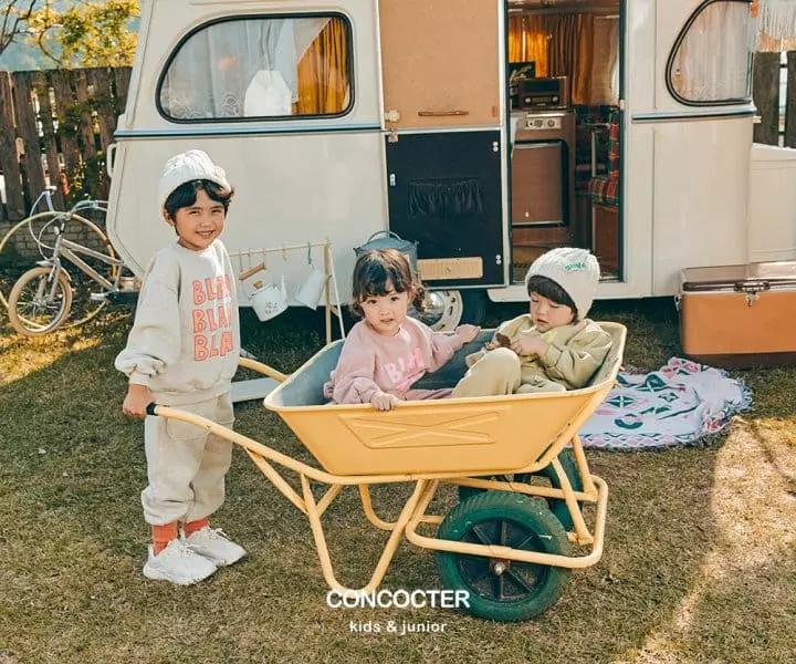 Concocter - Korean Children Fashion - #Kfashion4kids - Bla Fleece Top Bottom Set