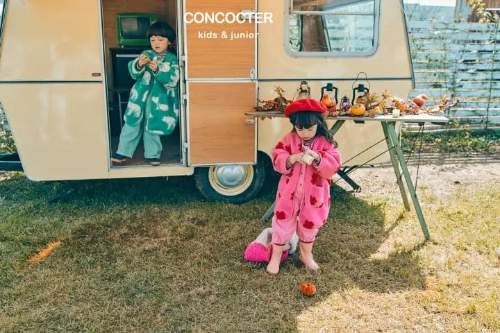 Concocter - Korean Children Fashion - #Kfashion4kids - Clover Dumble Round Long Coat - 2