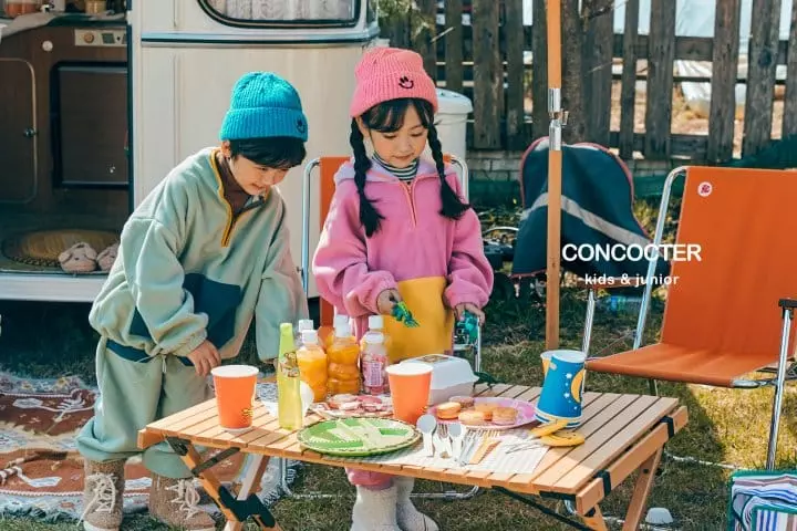 Concocter - Korean Children Fashion - #childofig - Fleece Camper Fleece One-piece - 3