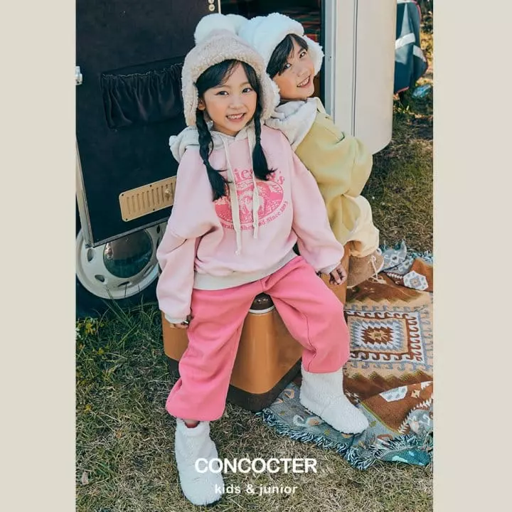 Concocter - Korean Children Fashion - #childrensboutique - Lamp Hoody Fleece Top Bottom Set
