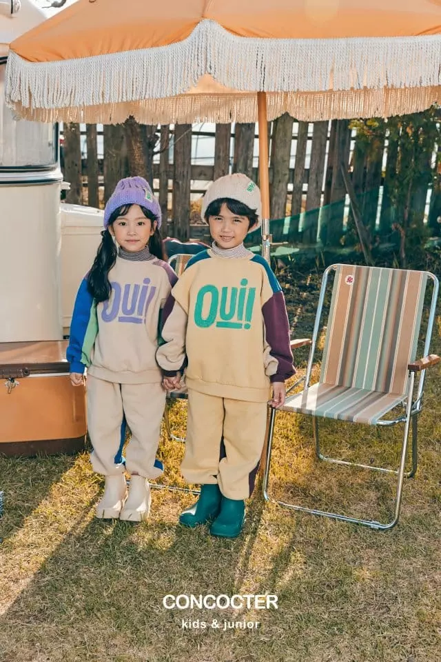 Concocter - Korean Children Fashion - #discoveringself - We Are Fleece Top Bottom Set - 2