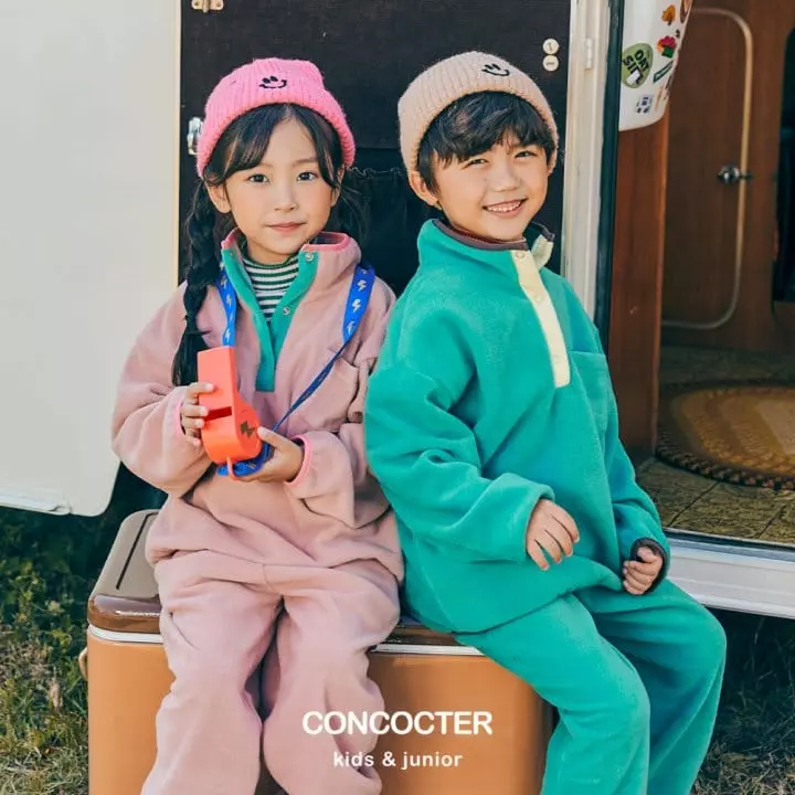 Concocter - Korean Children Fashion - #fashionkids - Pretty Fleece Top Bottom Set