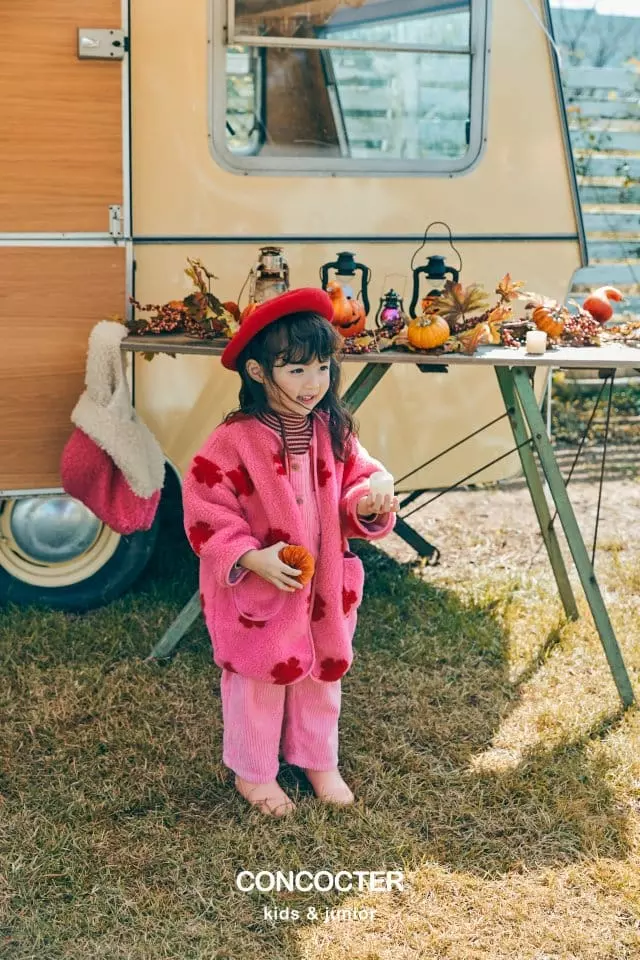 Concocter - Korean Children Fashion - #fashionkids - Clover Dumble Round Long Coat - 12