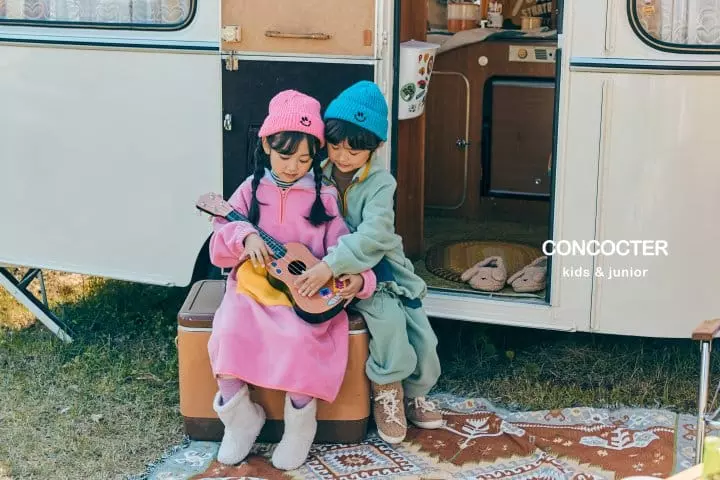 Concocter - Korean Children Fashion - #fashionkids - Fleece Camper Fleece One-piece - 8