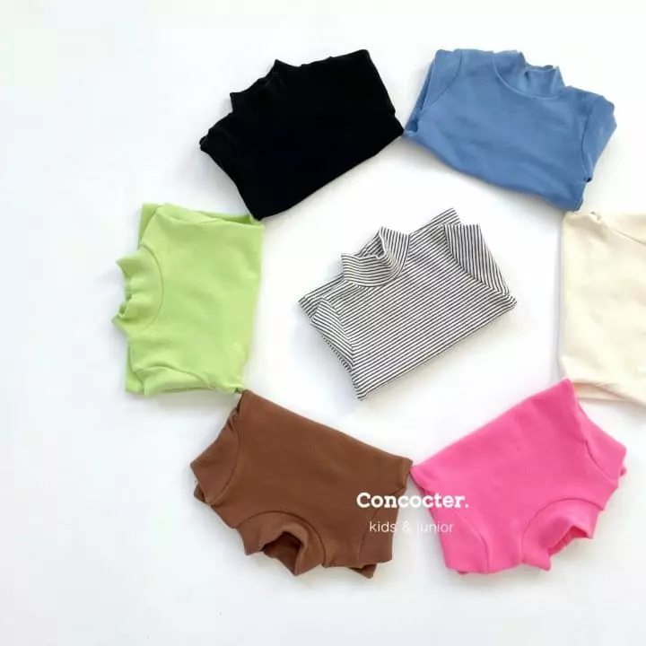 Concocter - Korean Children Fashion - #fashionkids - 1+1 Turtleneck Tee - 4