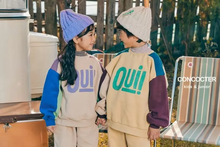 Concocter - Korean Children Fashion - #fashionkids - We Are Fleece Top Bottom Set - 4
