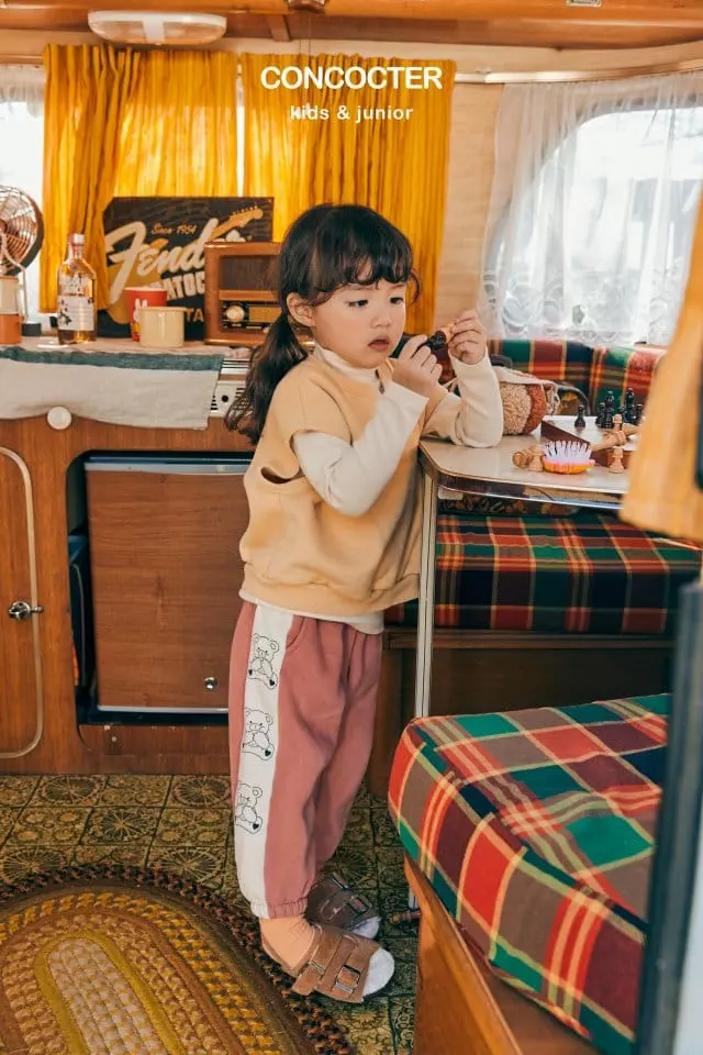 Concocter - Korean Children Fashion - #kidsstore - Vest Top Bottomn Set - 2
