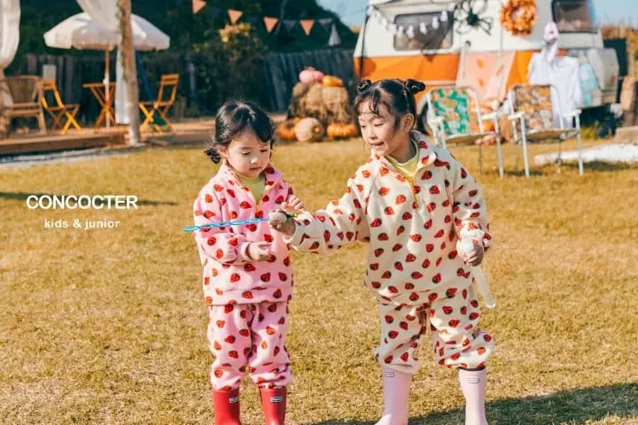 Concocter - Korean Children Fashion - #kidzfashiontrend - Strawberry Top Bottom Set - 9