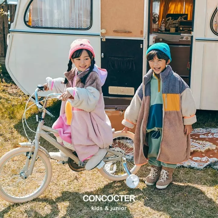 Concocter - Korean Children Fashion - #kidzfashiontrend - Lalala Color Long Fleece Jumper - 8