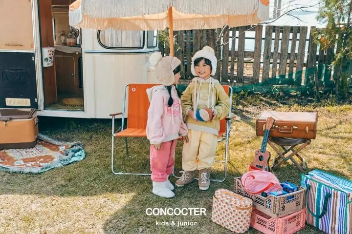 Concocter - Korean Children Fashion - #kidzfashiontrend - Lamp Hoody Fleece Top Bottom Set - 7