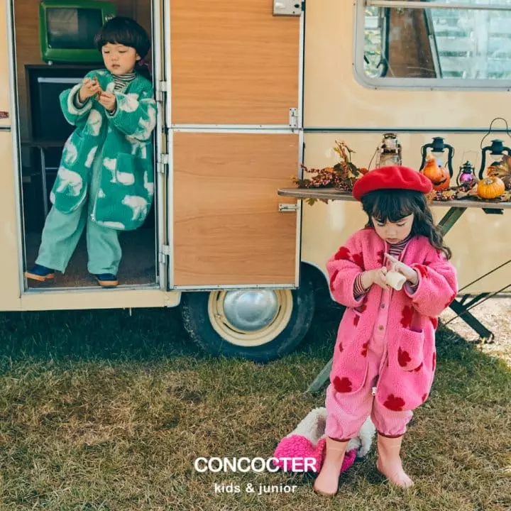 Concocter - Korean Children Fashion - #kidzfashiontrend - Clover Dumble Round Long Coat