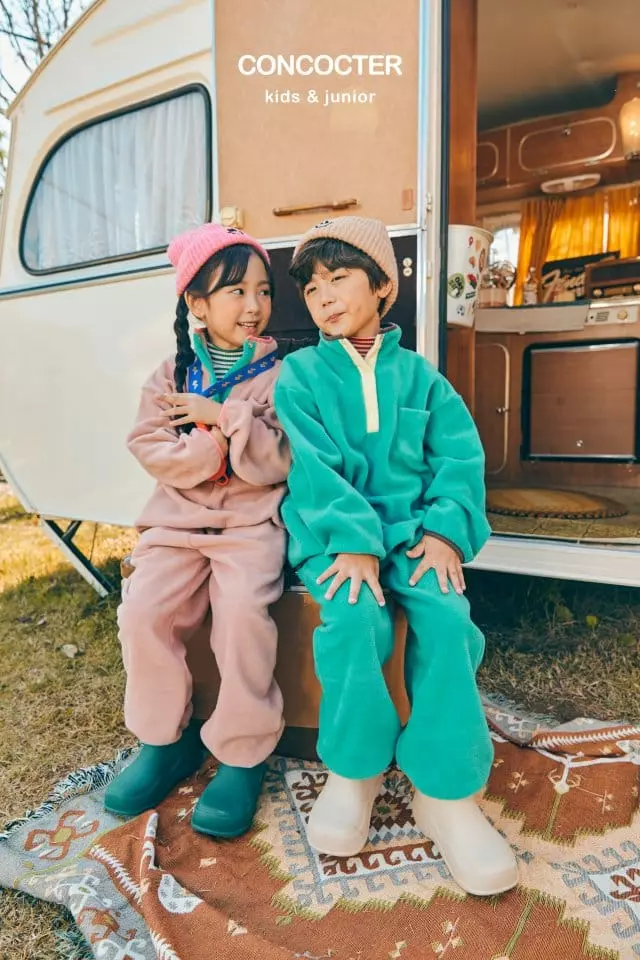 Concocter - Korean Children Fashion - #littlefashionista - Pretty Fleece Top Bottom Set - 6