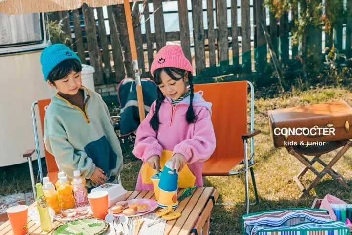 Concocter - Korean Children Fashion - #Kfashion4kids - Gogo Fleece Top Bottom Set - 4