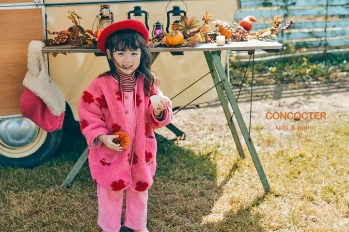 Concocter - Korean Children Fashion - #littlefashionista - Clover Dumble Round Long Coat - 3
