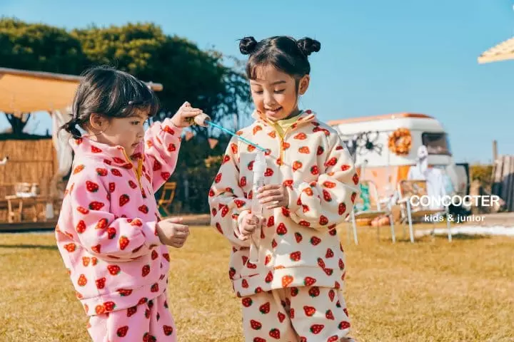 Concocter - Korean Children Fashion - #magicofchildhood - Strawberry Top Bottom Set - 12