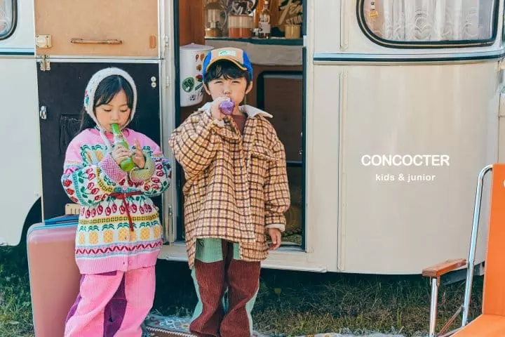 Concocter - Korean Children Fashion - #littlefashionista - Brownie Check Padding Shirt - 4
