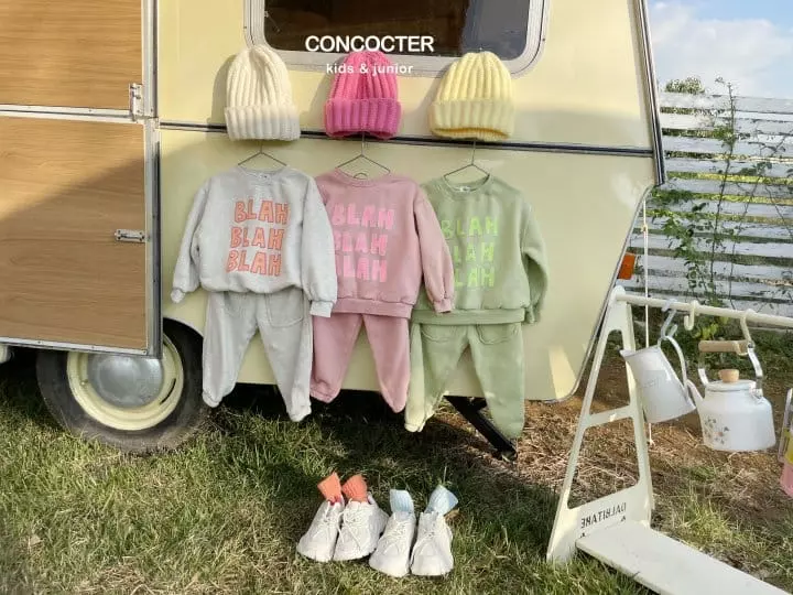 Concocter - Korean Children Fashion - #magicofchildhood - Bla Fleece Top Bottom Set - 3