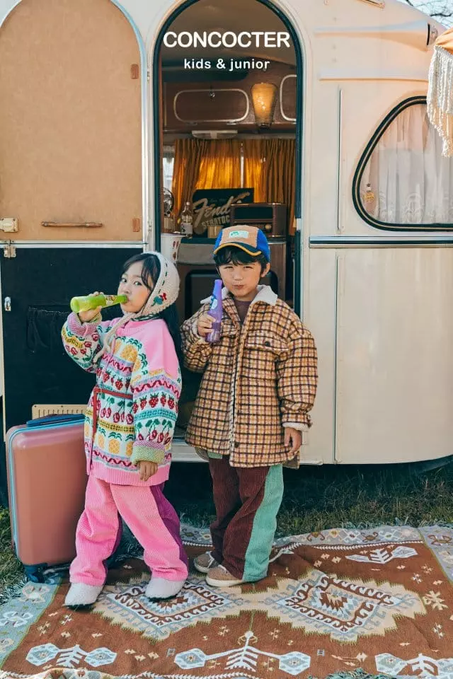 Concocter - Korean Children Fashion - #stylishchildhood - Brownie Check Padding Shirt - 9
