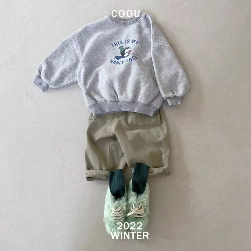 Coou - Korean Children Fashion - #littlefashionista - Button Fleece Span Pants - 8