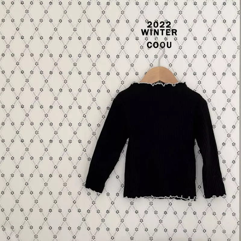 Coou - Korean Children Fashion - #littlefashionista - Wave Half Turtleneck  - 7