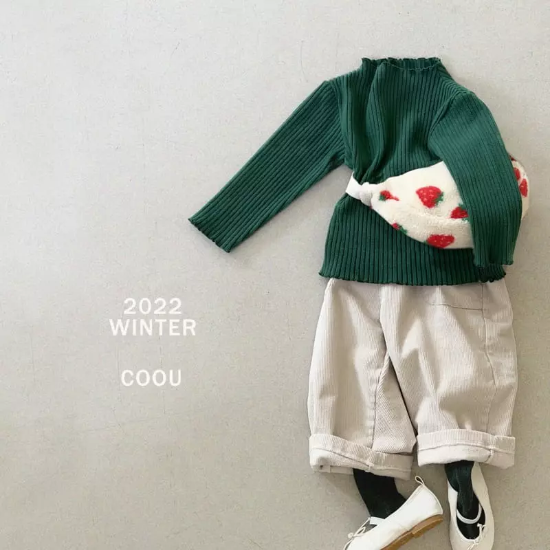 Coou - Korean Children Fashion - #magicofchildhood - Button Fleece Span Pants - 9