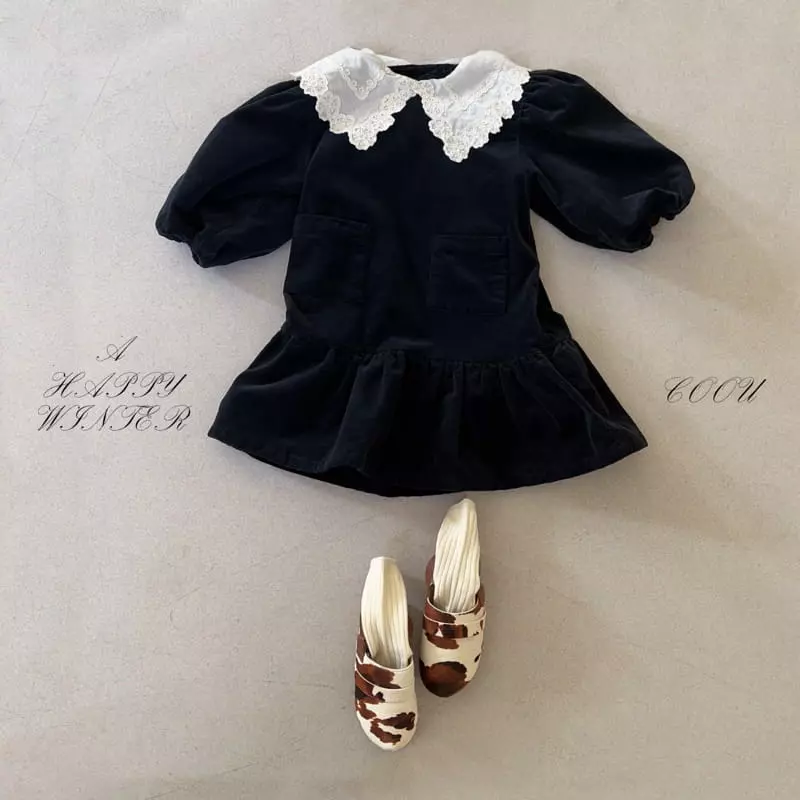 Coou - Korean Children Fashion - #magicofchildhood - Low One-piece Navy - 5