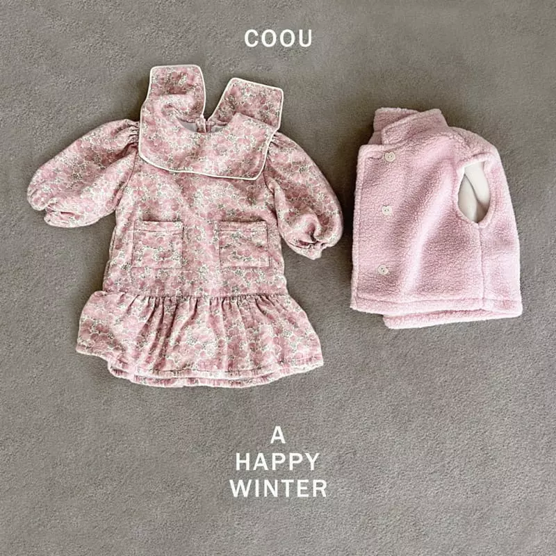 Coou - Korean Children Fashion - #minifashionista - Low One-piece Pink - 5