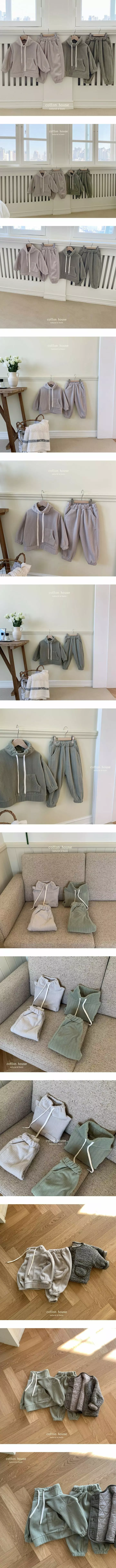 Cotton House - Korean Children Fashion - #designkidswear - Half Pocket Frleece Set Up