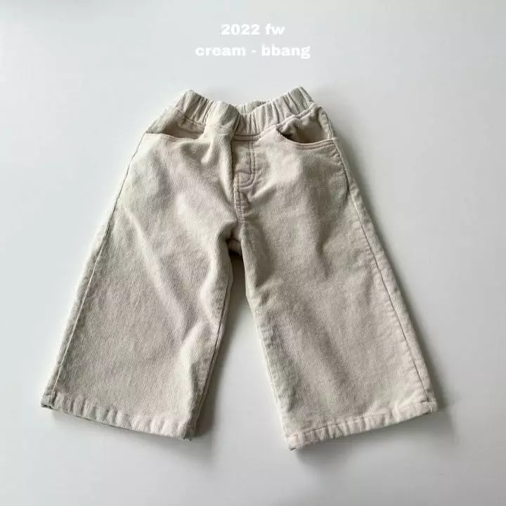 Cream Bbang - Korean Children Fashion - #Kfashion4kids - Fleece Rib Wide Pants - 3