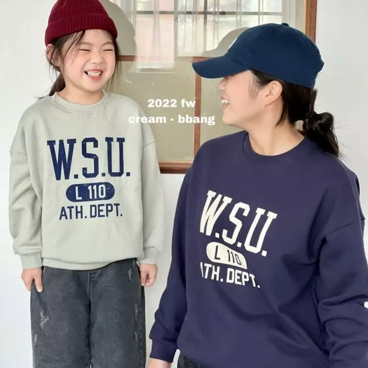 Cream Bbang - Korean Children Fashion - #childofig - WSU Sweatshirt - 9