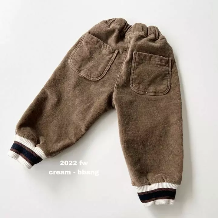 Cream Bbang - Korean Children Fashion - #childofig - Fleece Rib Pants - 8