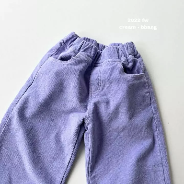 Cream Bbang - Korean Children Fashion - #childrensboutique - Fleece Rib Wide Pants - 12