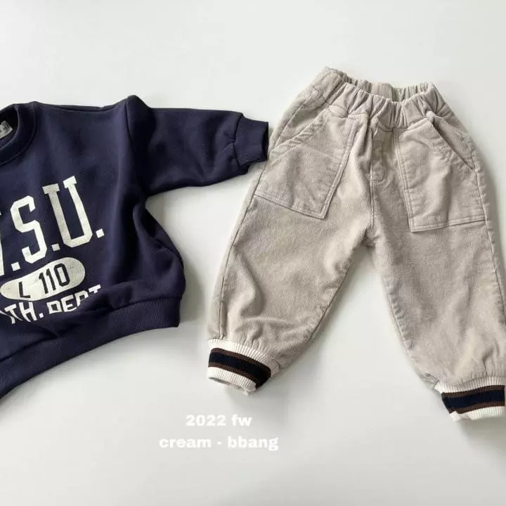 Cream Bbang - Korean Children Fashion - #childrensboutique - Fleece Rib Pants - 9