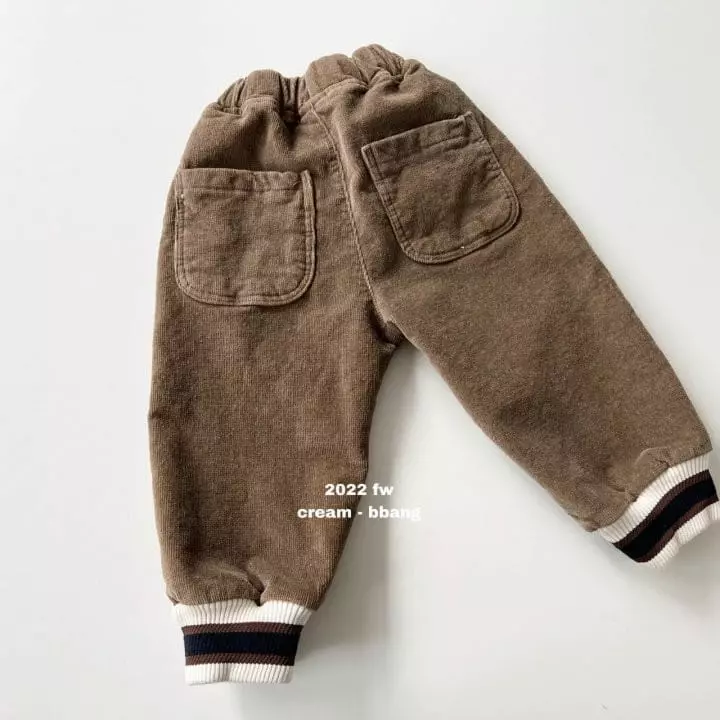 Cream Bbang - Korean Children Fashion - #designkidswear - Fleece Rib Pants - 10