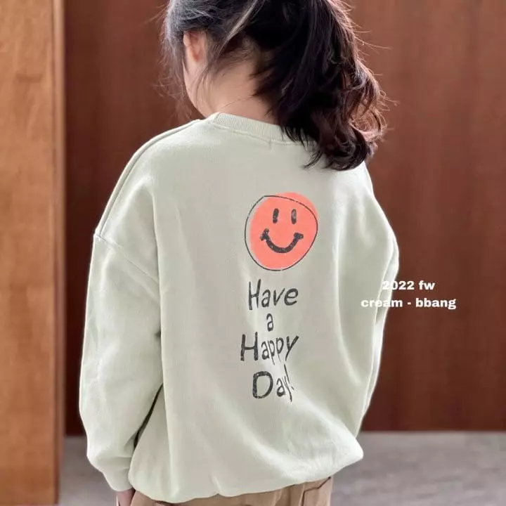 Cream Bbang - Korean Children Fashion - #designkidswear - Smile Paint Sweatshirt - 9