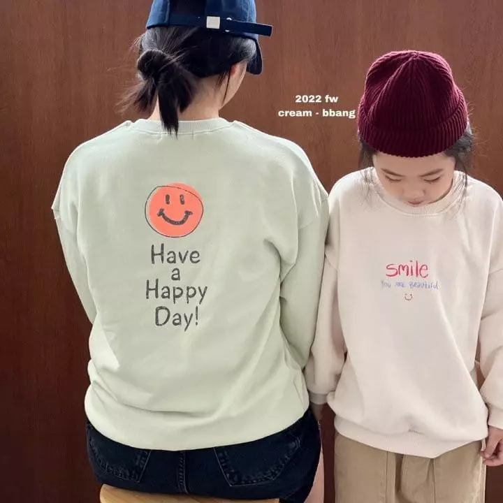 Cream Bbang - Korean Children Fashion - #discoveringself - Smile Paint Sweatshirt - 10