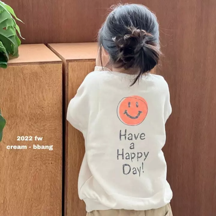 Cream Bbang - Korean Children Fashion - #fashionkids - Smile Paint Sweatshirt - 11