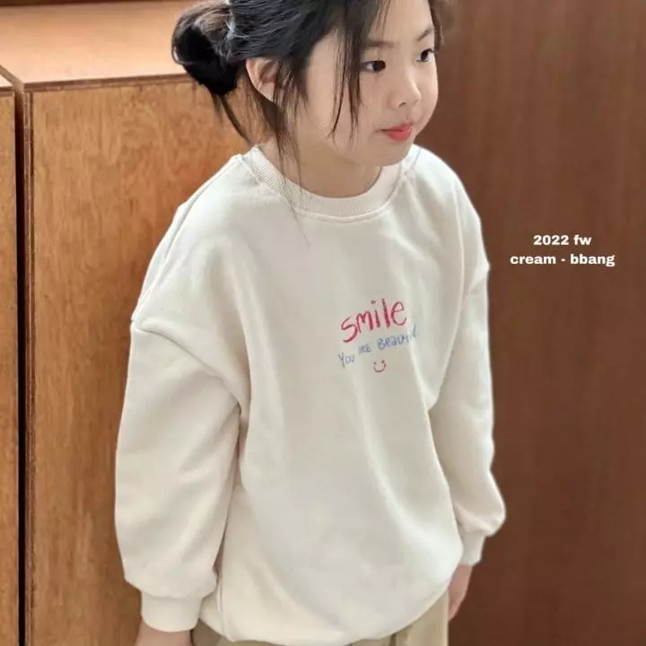 Cream Bbang - Korean Children Fashion - #kidsshorts - Smile Paint Sweatshirt - 12