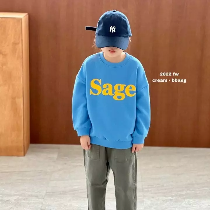 Cream Bbang - Korean Children Fashion - #kidsstore - Sage Sweatshirt - 2