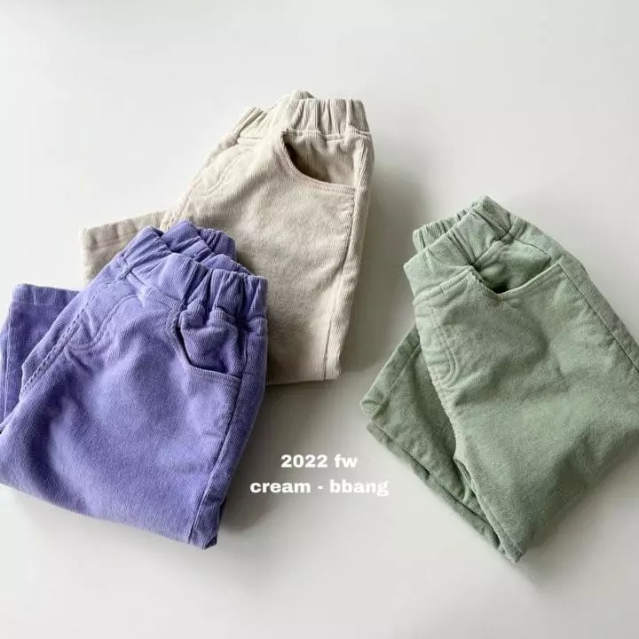 Cream Bbang - Korean Children Fashion - #kidsstore - Fleece Rib Wide Pants