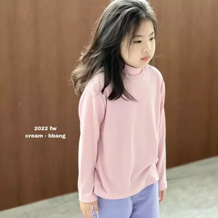 Cream Bbang - Korean Children Fashion - #littlefashionista - Fleece Rib Turtleneck Tee - 9