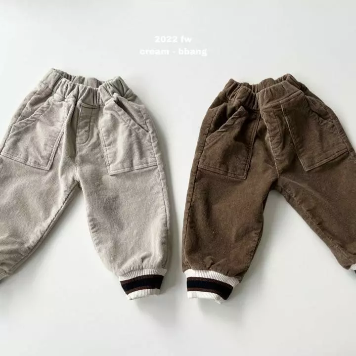 Cream Bbang - Korean Children Fashion - #littlefashionista - Fleece Rib Pants