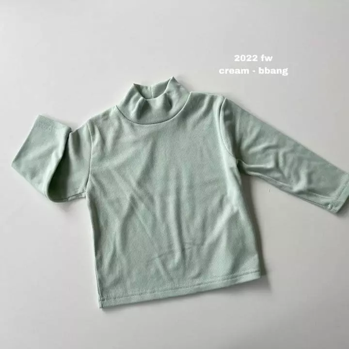 Cream Bbang - Korean Children Fashion - #magicofchildhood - Fleece Rib Turtleneck Tee - 10
