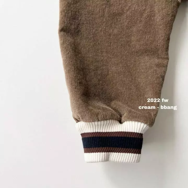 Cream Bbang - Korean Children Fashion - #magicofchildhood - Fleece Rib Pants - 2