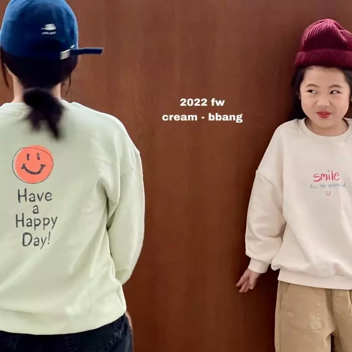 Cream Bbang - Korean Children Fashion - #magicofchildhood - Smile Paint Sweatshirt