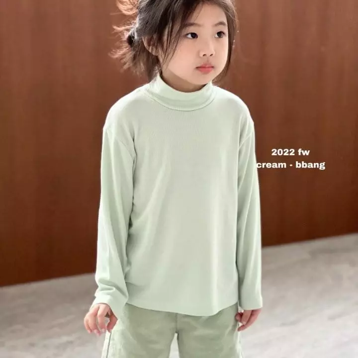 Cream Bbang - Korean Children Fashion - #minifashionista - Fleece Rib Turtleneck Tee - 11