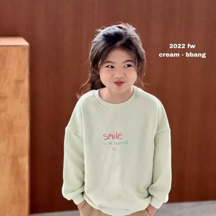 Cream Bbang - Korean Children Fashion - #minifashionista - Smile Paint Sweatshirt - 2