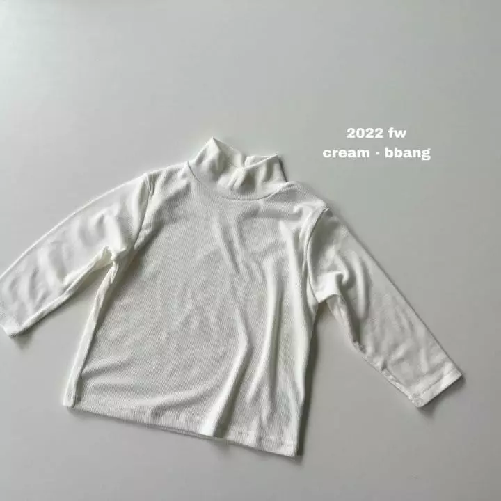 Cream Bbang - Korean Children Fashion - #prettylittlegirls - Fleece Rib Turtleneck Tee - 12
