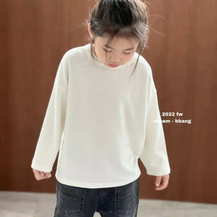 Cream Bbang - Korean Children Fashion - #prettylittlegirls - Fleece Embroidery Piping Tee - 11